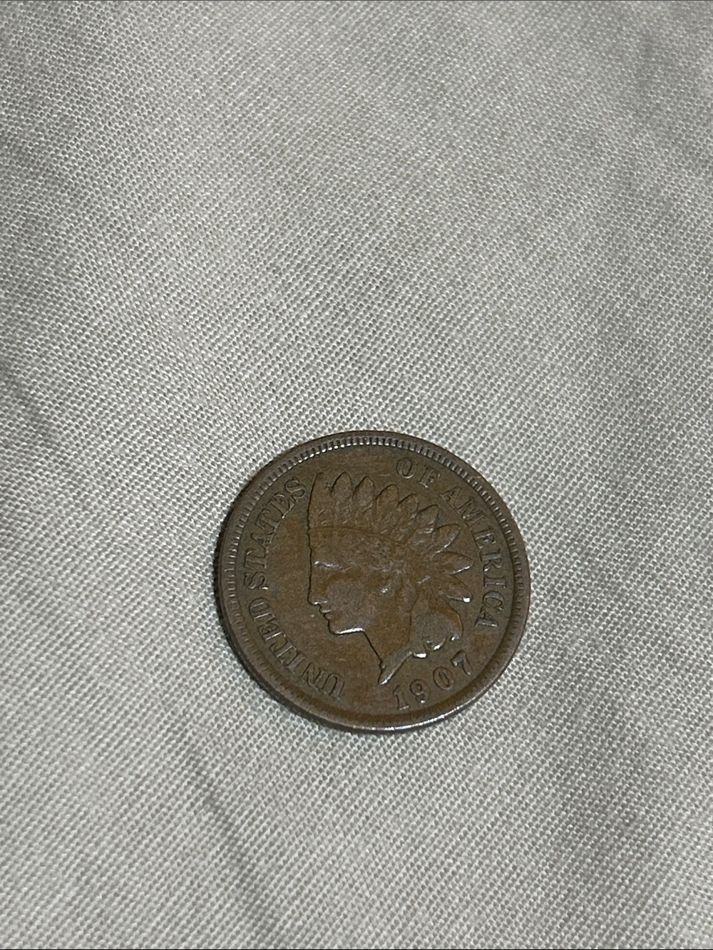 1907 Indian Head Cent - Vintage Copper Coin